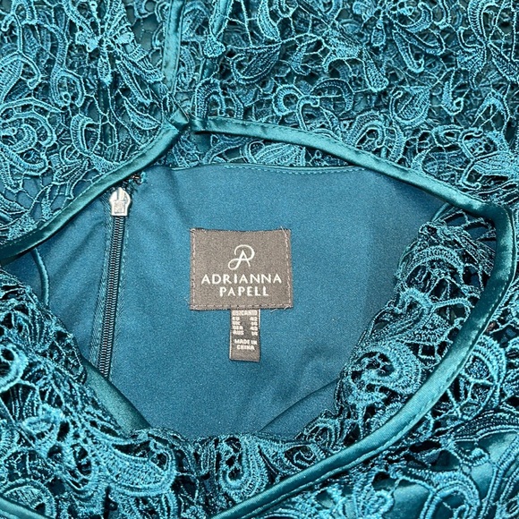 Adrianna Papell Lace Cap Sleeve Dress - Picture 13 of 13